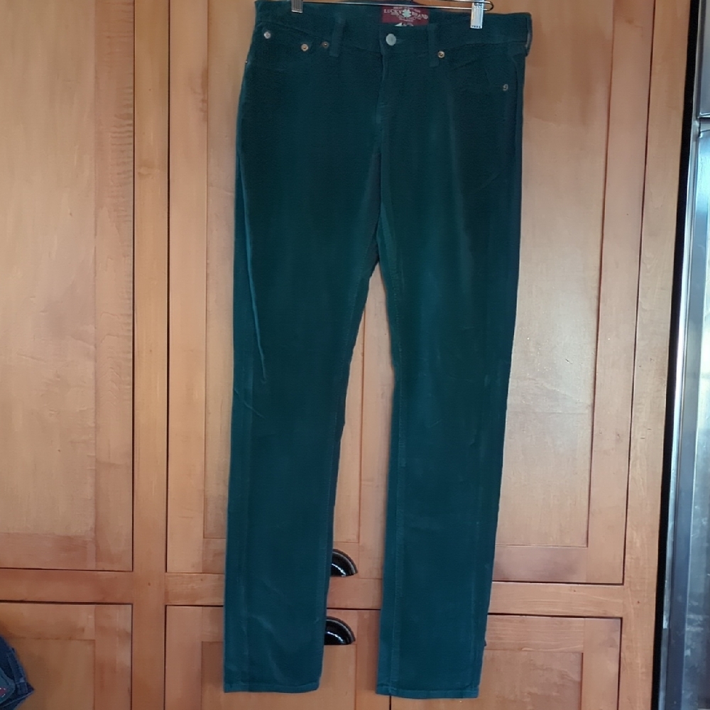Lucky Brand Zoe Skinny Teal Corduroy Women Jeans 8/29